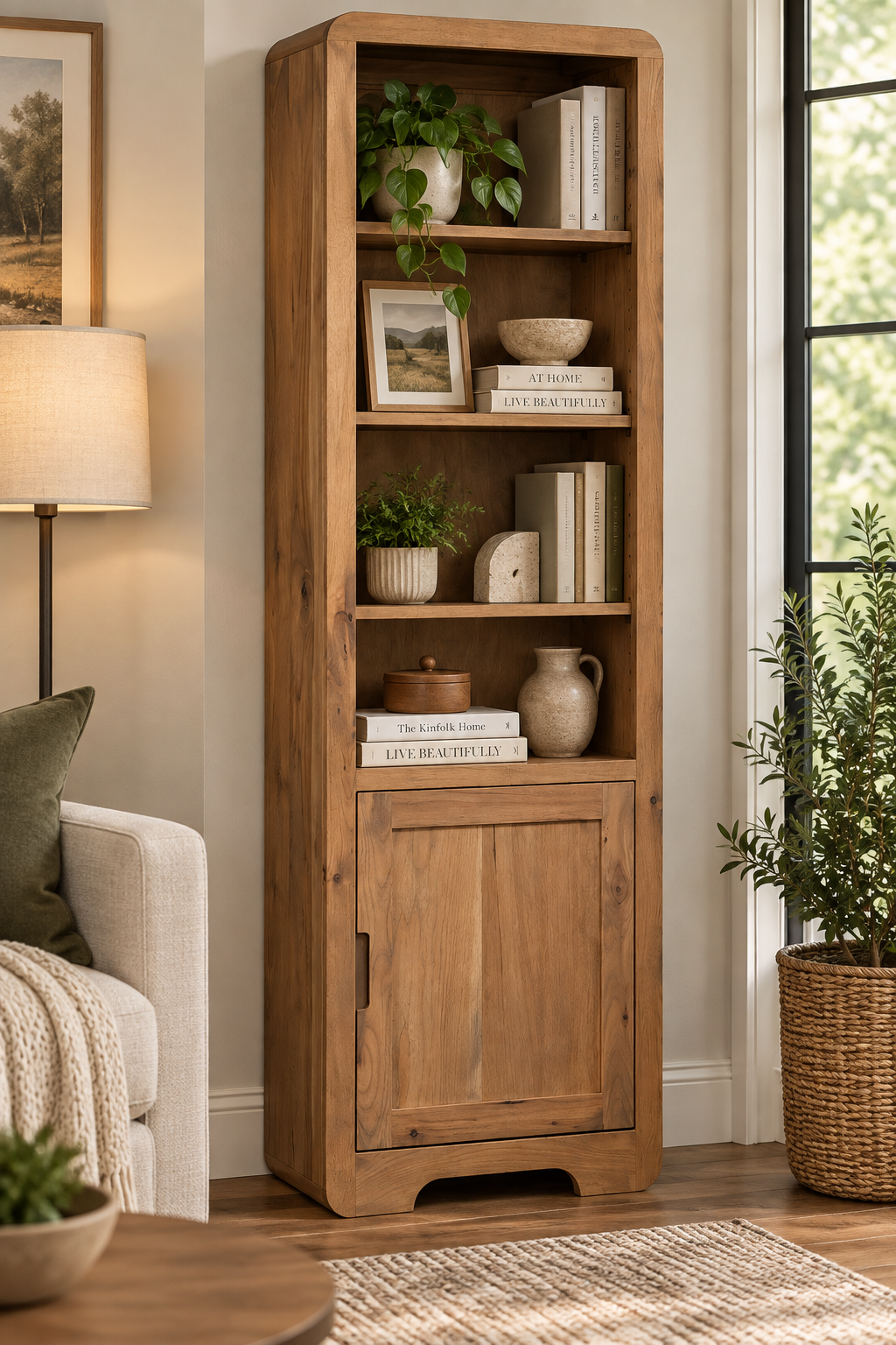 Europa - Amish Handcrafted 24" Bookcase with Doors