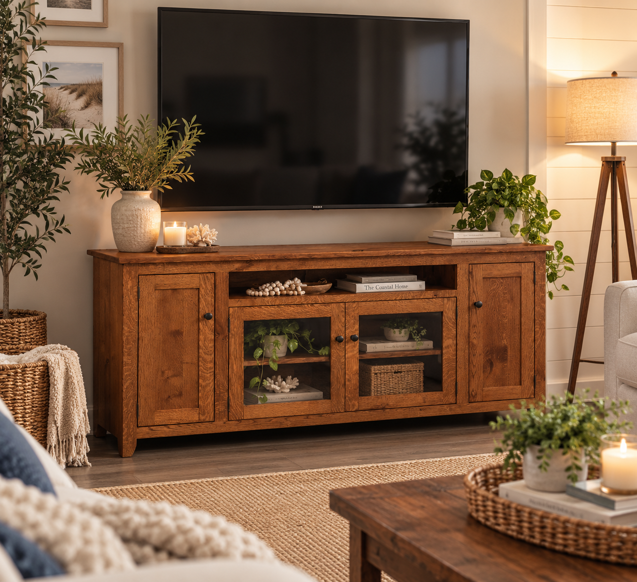 Modern Mission - Amish Handcrafted 60" TV Console