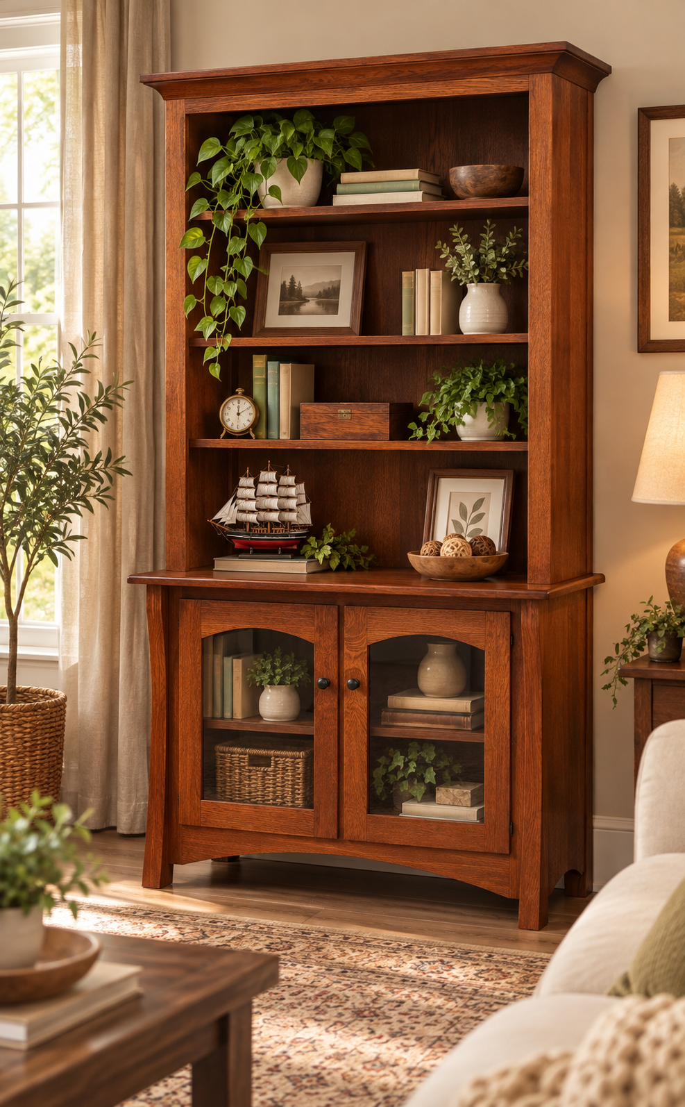 Master - Amish Handcrafted 42"W Bookcase