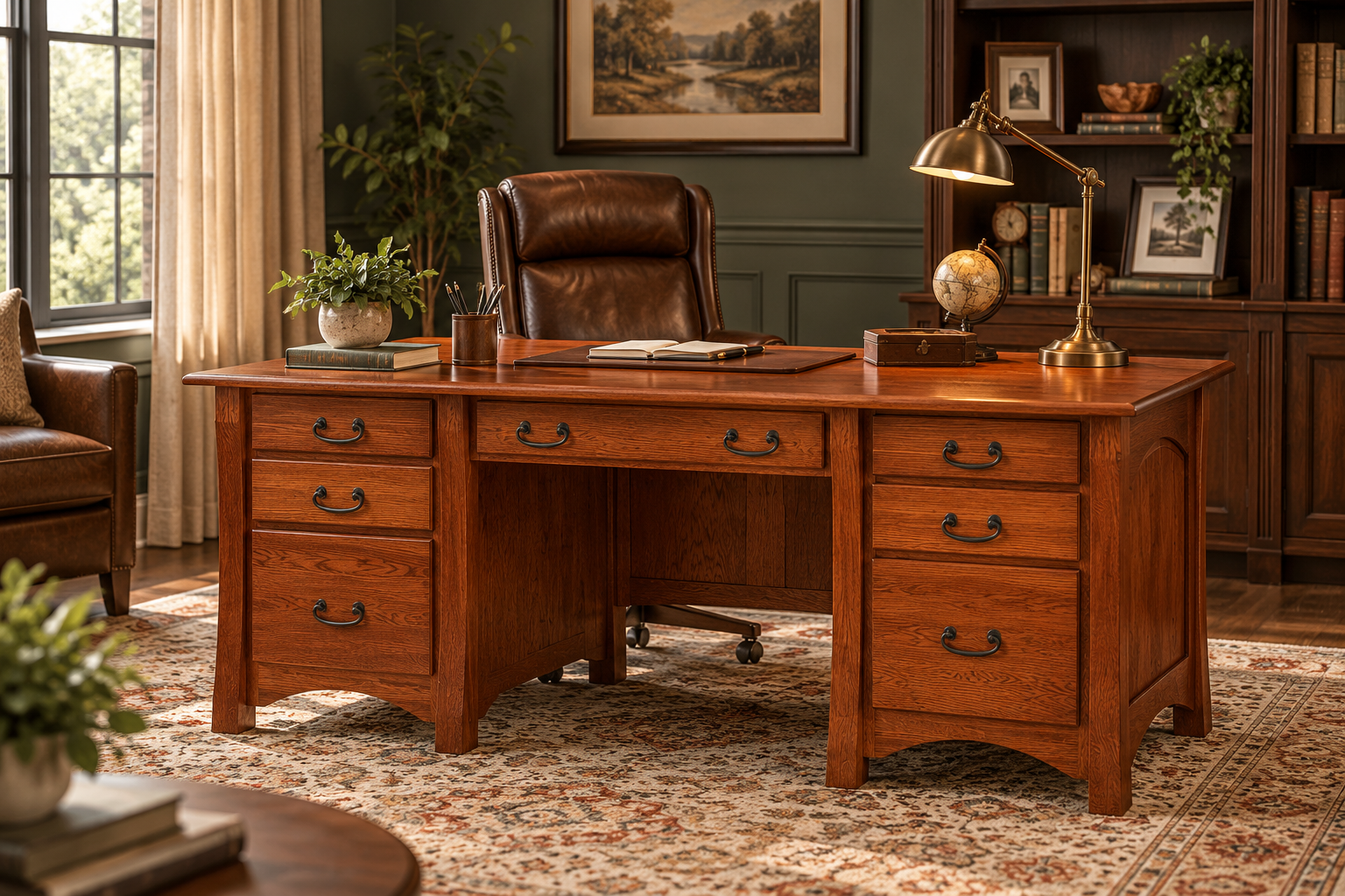 Master - Amish Handcrafted Executive Desk