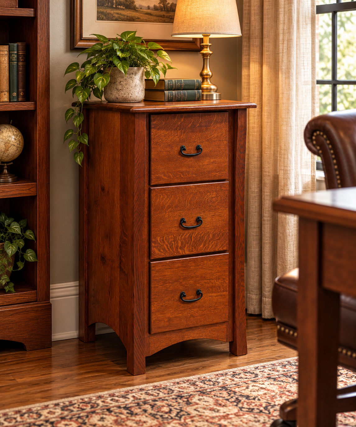 Master - Amish Handcrafted 3 Drawer File Cabinet