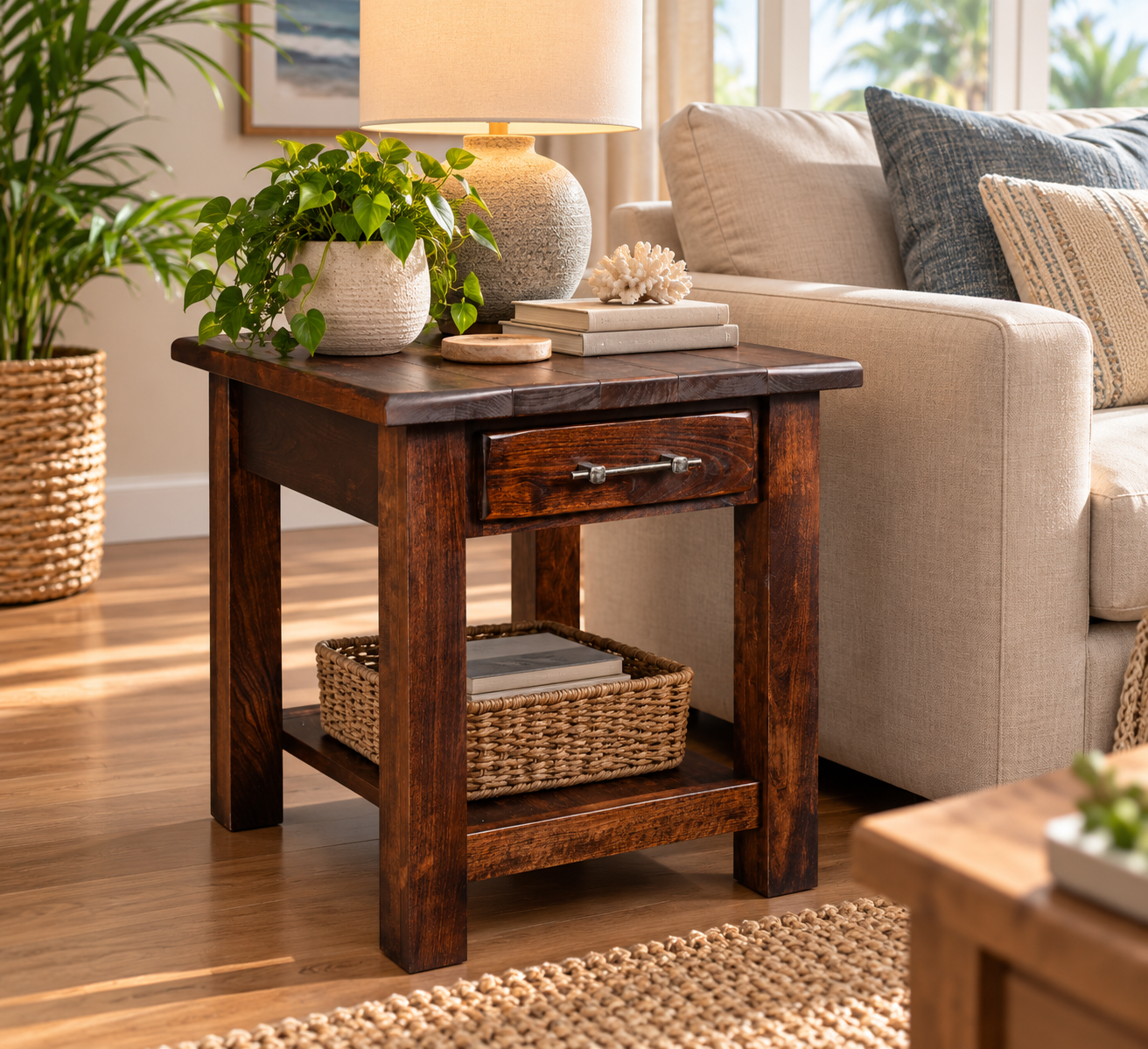 Barn Floor - Amish Handcrafted End Table