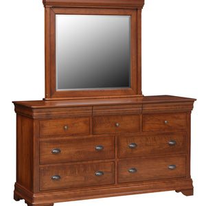 Chateau - Hardwood Amish 7 Drawer Dresser with Optional Mirror