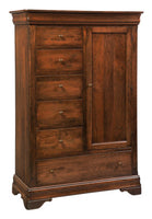 Chateau - Hardwood Amish Door and Drawer Chest (64 Inches High)