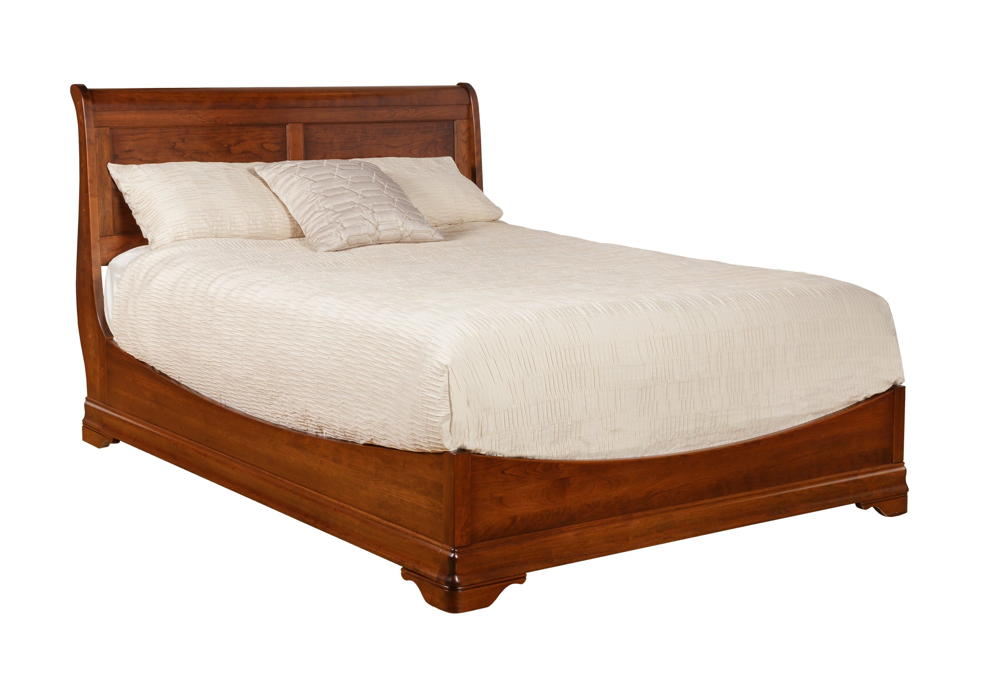 Chateau - Hardwood Sleigh Bed with Optional Under Bed Storage