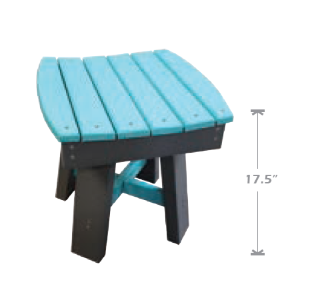 Classic - 18" Outdoor Swivel Saddle Dining Chair