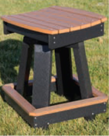 Classic - 24" Outdoor Swivel Saddle Counter Chair