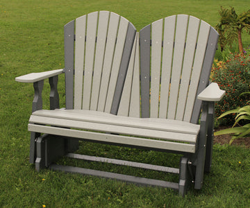 Classic - 4" Outdoor Poly Loveseat Glider Chair