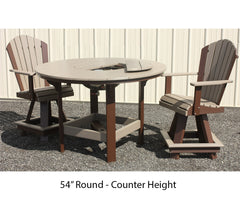 Classic - Outdoor 54" Round Counter Table With Ice Bowl