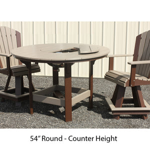 Classic - Outdoor 54" Round Counter Table With Ice Bowl