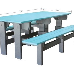 Classic - Outdoor 6' Park Bench/Table