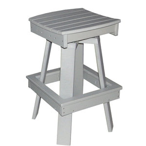 Classic - Poly Outdoor 30" Swivel Saddle Bar Chair
