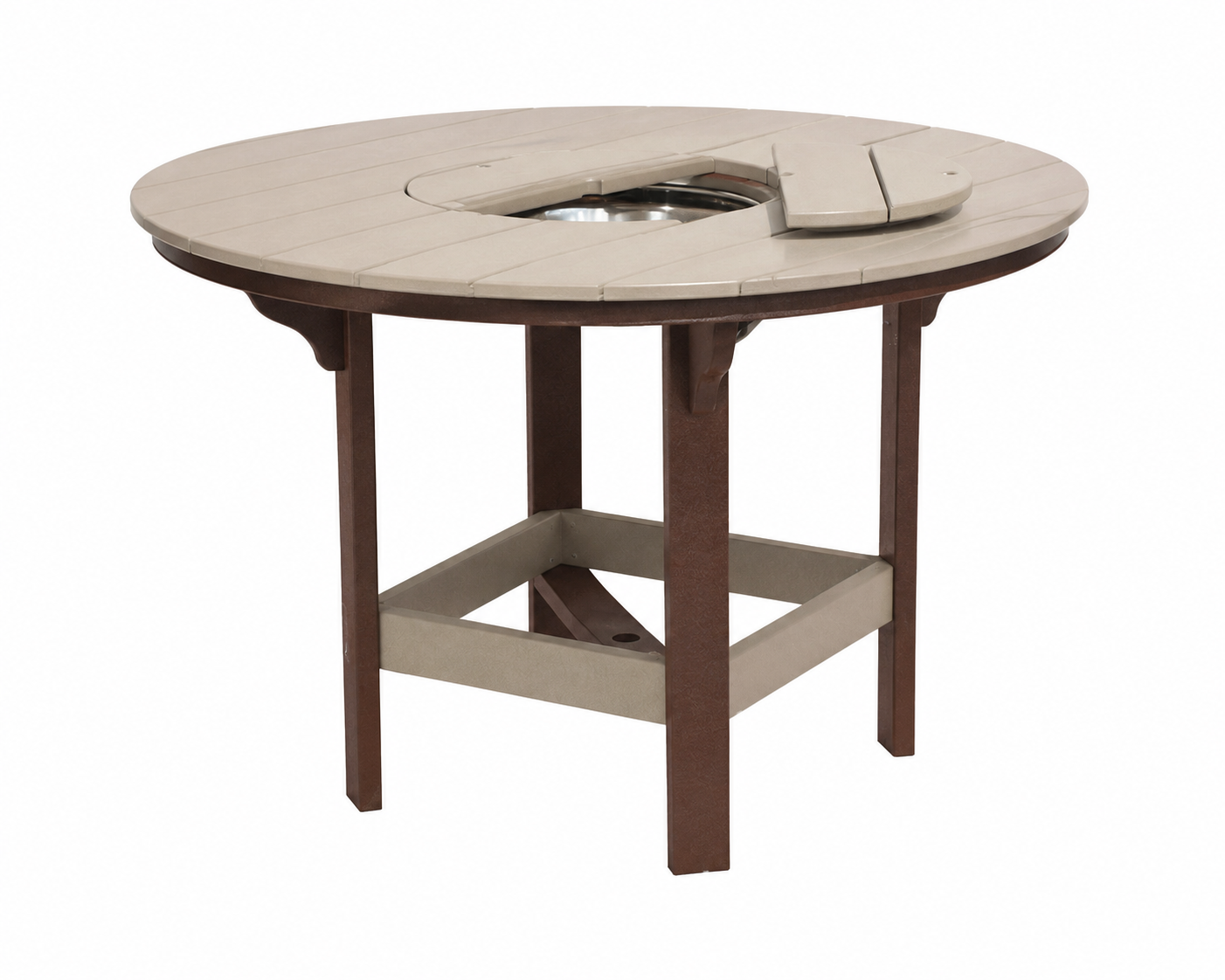 Classic - Poly Outdoor 54" Round Counter Table With Ice Bowl