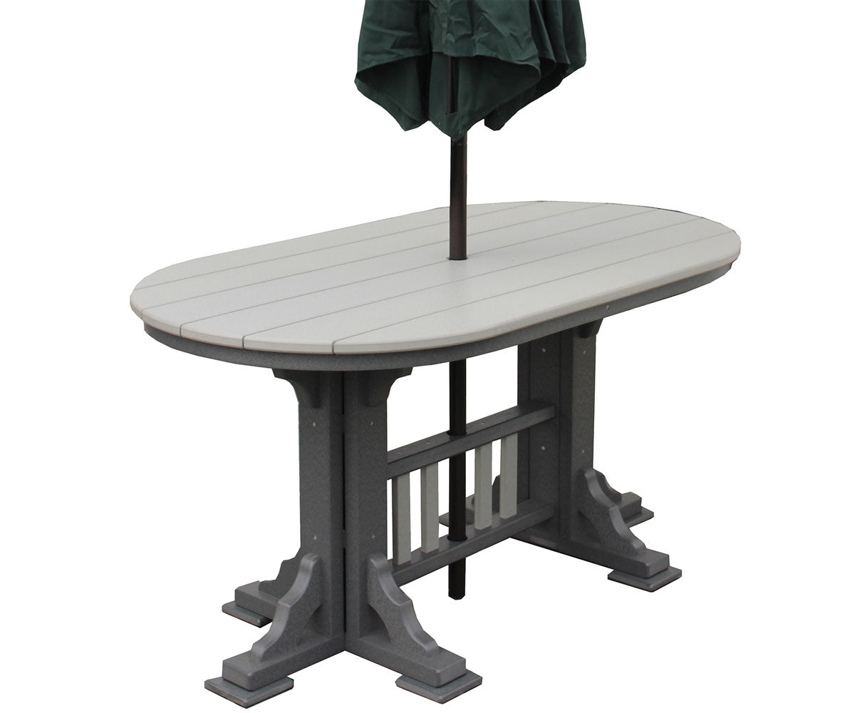 Classic - Poly Outdoor 5' Oval Mission Dining Table