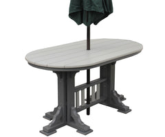 Classic - Poly Outdoor 5' Oval Mission Dining Table