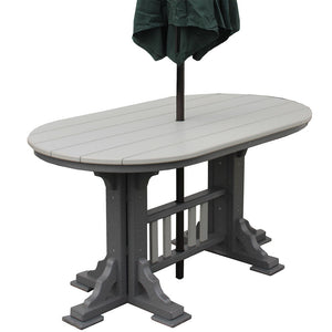 Classic - Poly Outdoor 5' Oval Mission Dining Table