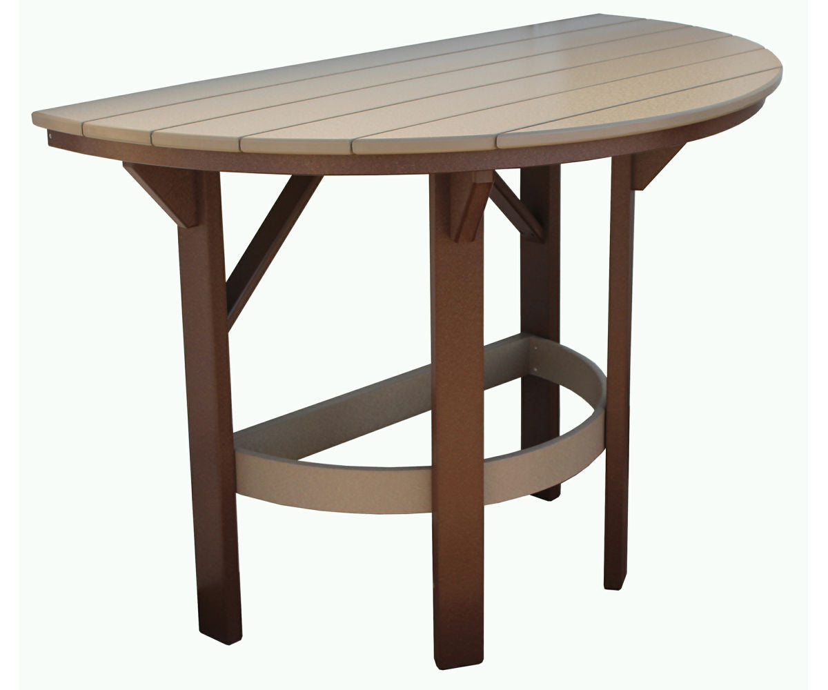 Classic - Poly Outdoor 60" Half Round Bar Table