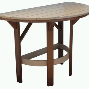 Classic - Poly Outdoor 60" Half Round Bar Table