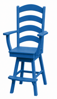Classic - Poly Outdoor Ladderback Stationary Bar Chair