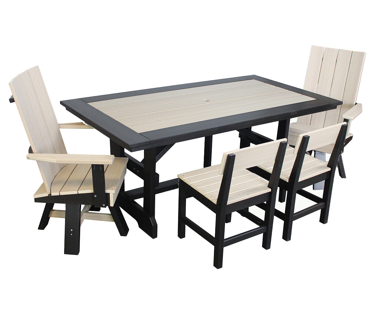 Classic - Poly Outdoor Rectangle Dining Table With Trim