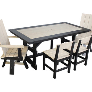 Classic - Poly Outdoor Rectangle Dining Table With Trim