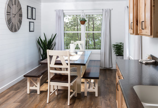 Columbian - Handcrafted Hardwood Dining Table - Solid or Extension Top