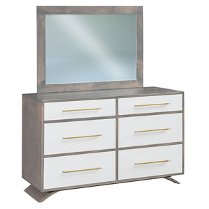 Covington - Amish Handcrafted 6 Drawer Dresser W/ Optional Round Mirror