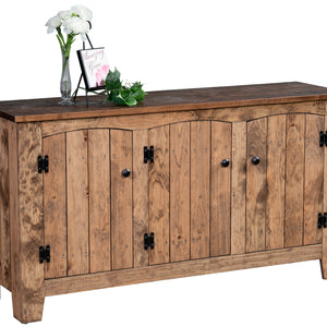 Crawford- Amish Handcrafted Buffet Cabinet With 3 Doors