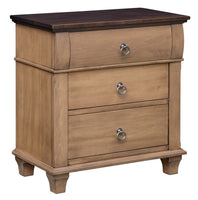 Crescent Creek - Hardwood Amish 3 Drawer Nightstand