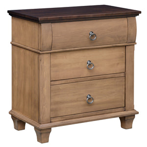 Crescent Creek - Hardwood Amish 3 Drawer Nightstand