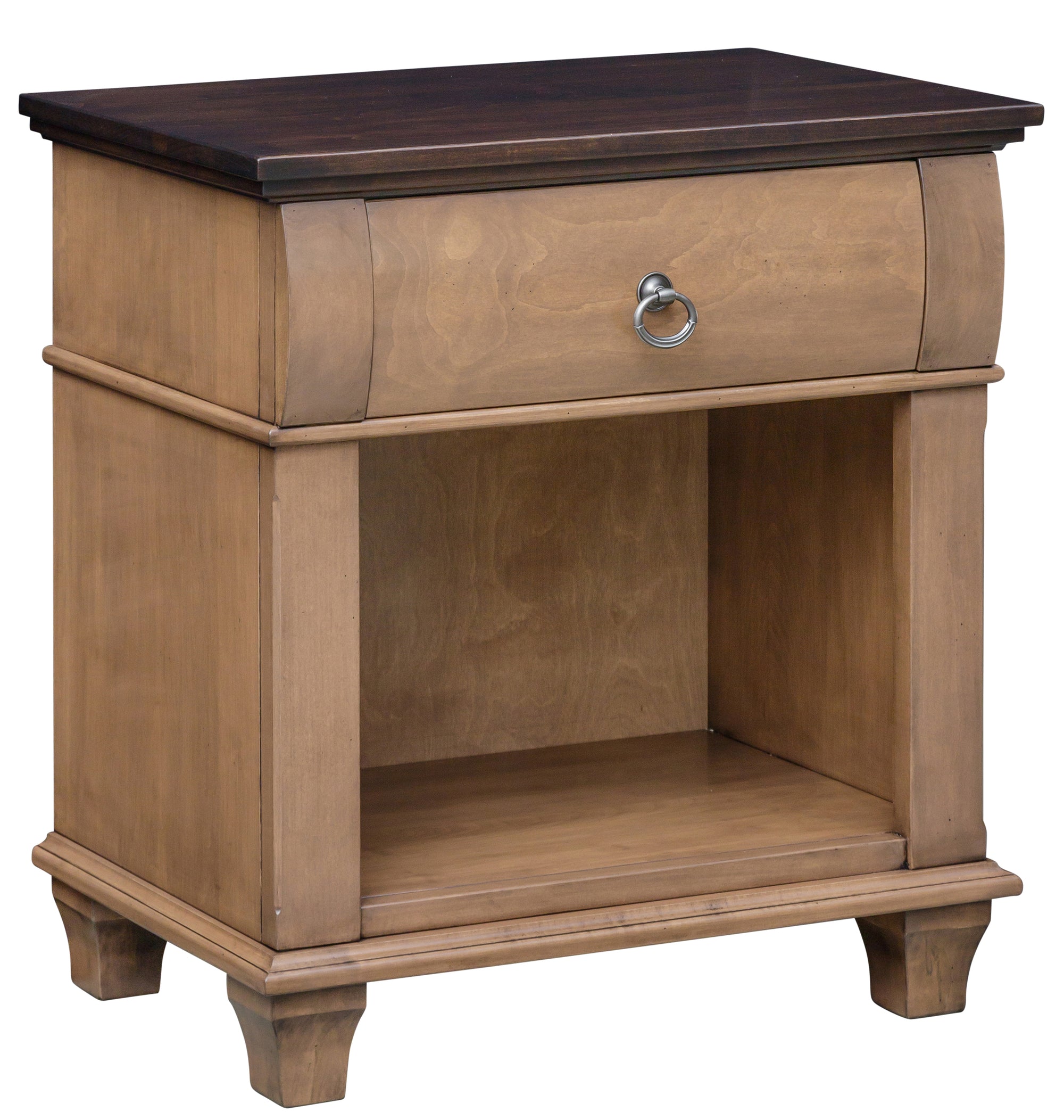 Crescent Creek - Hardwood Amish Open Nightstand