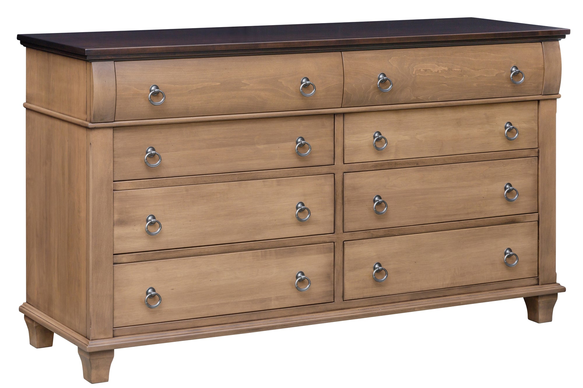 Crescent Creek - Hardwood Amish Triple Dresser with Optional Mirror