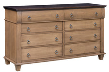 Crescent Creek - Hardwood Amish Triple Dresser with Optional Mirror