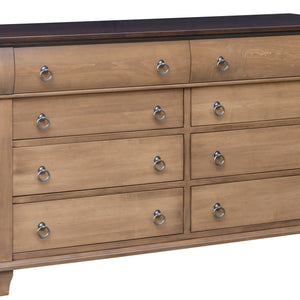 Crescent Creek - Hardwood Amish Triple Dresser with Optional Mirror