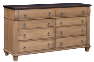 Crescent Creek - Hardwood Amish Triple Dresser with Optional Mirror