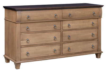 Crescent Creek - Hardwood Amish Triple Dresser with Optional Mirror