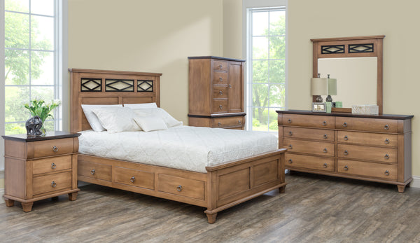 Crescent Creek - Hardwood Amish Open Nightstand
