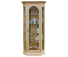 757 Edition - Amish Handcrafted Corner Curio Cabinet