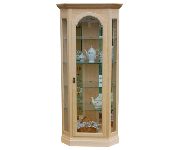 757 Edition - Amish Handcrafted Corner Curio Cabinet