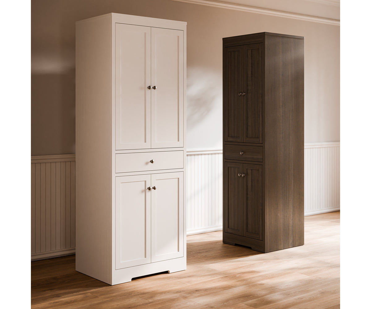 Timberline - Amish Handcrafted 4 Door - 1 Drawer Pantry Cabinet