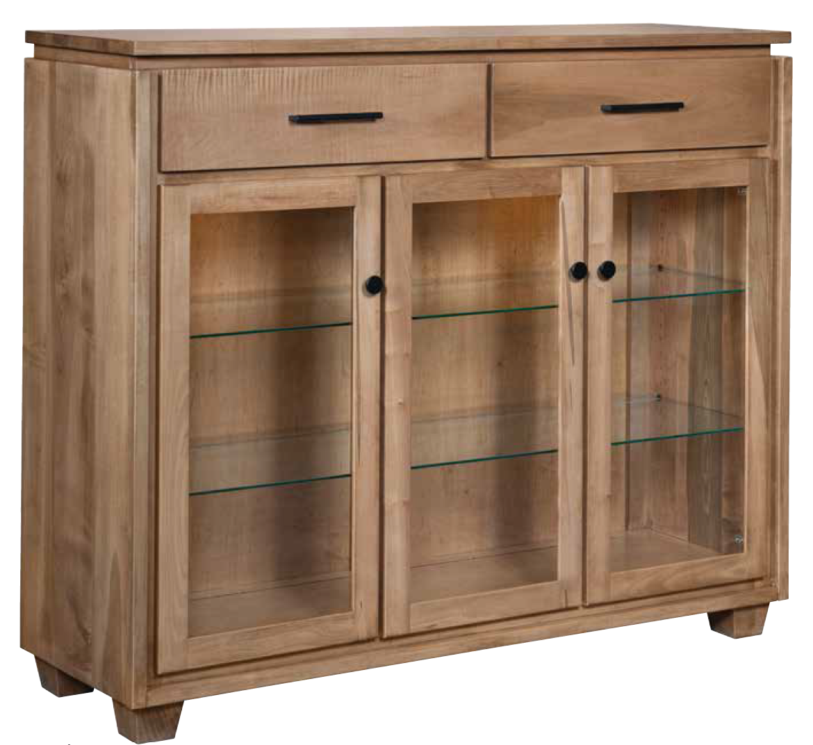 Douglas- Amish Handcrafted Display Buffet Cabinet
