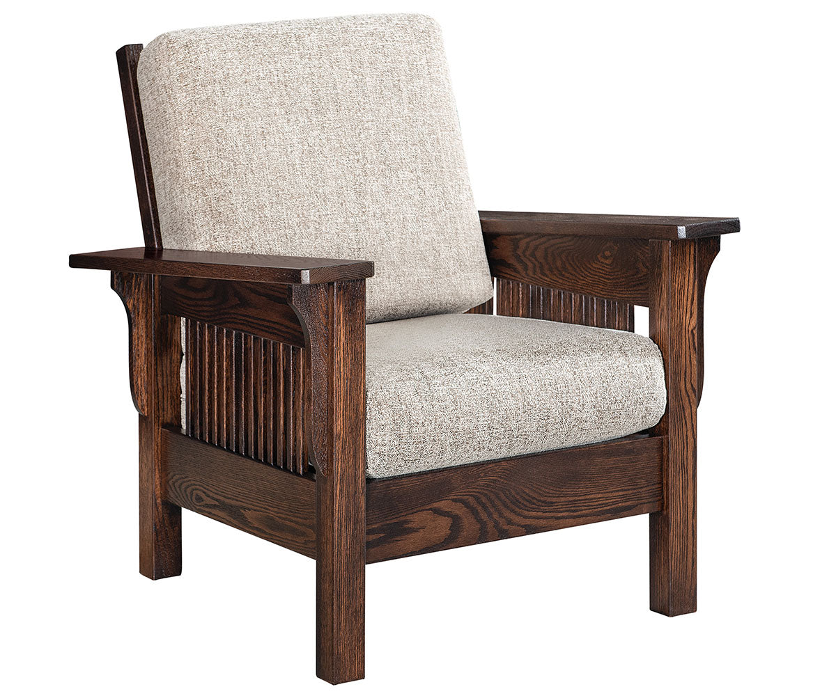 Leah - Amish Handcrafted Upholstered Living Room Chair with Optional Ottoman - QUICK-SHIP
