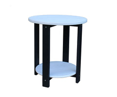 Poly Outdoor Two Tier Round End Table