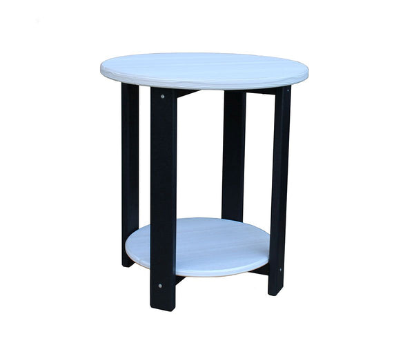 Poly Outdoor Two Tier Round End Table