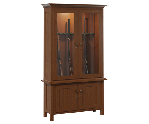 Easton - Amish Hardwood 2 Door Gun Cabinet - Available In 3 Sizes
