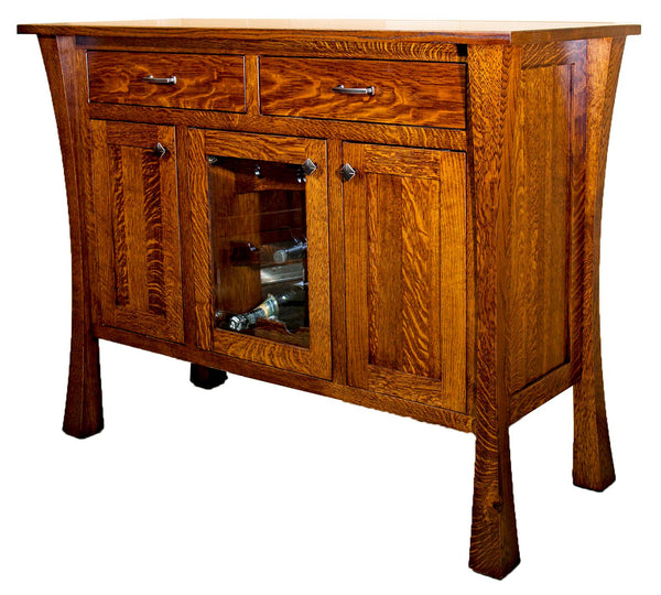 Eldorado - Amish Solid Wood Sideboard With Wine Rack