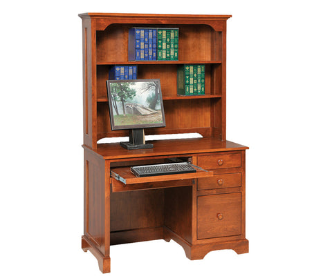 Elegance Economy - Amish Hardwood Computer Desk With Hutch
