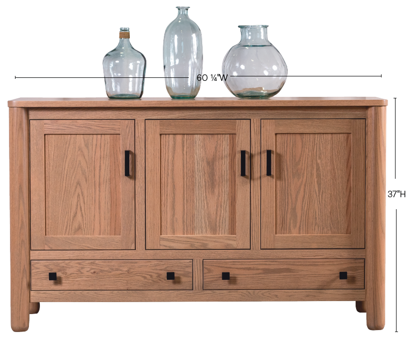Ellianna- Amish Handcrafted Sideboard Cabinet / Quick Ship