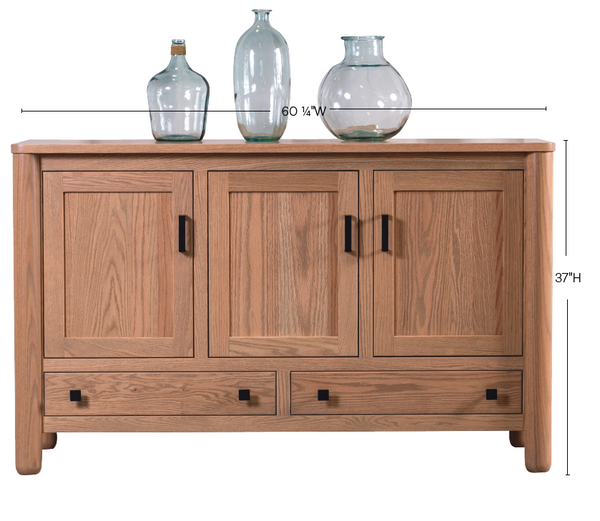 Ellianna- Amish Handcrafted Sideboard Cabinet / Quick Ship