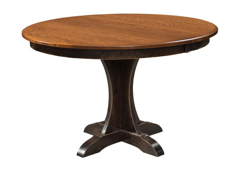 Ellis Pedestal - Handcrafted Solid Top or Extension Dining Table